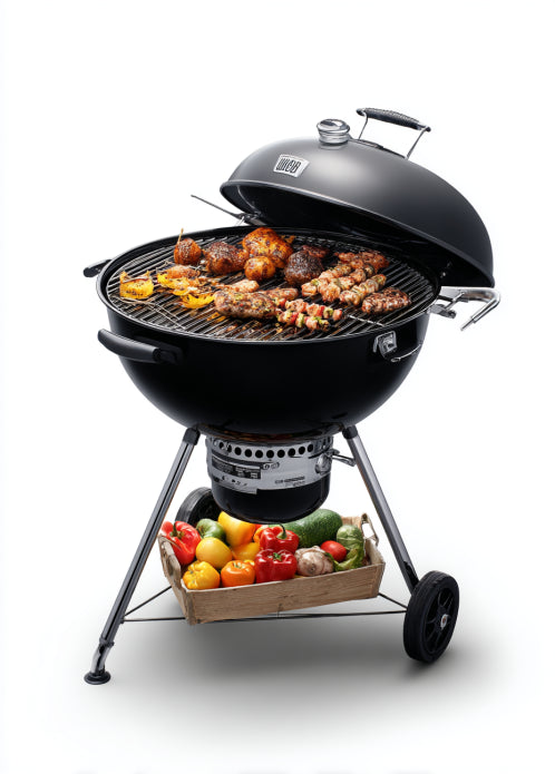 Barbecue ¨¤ charbon Weber Master-Touch avec couvercle et roues