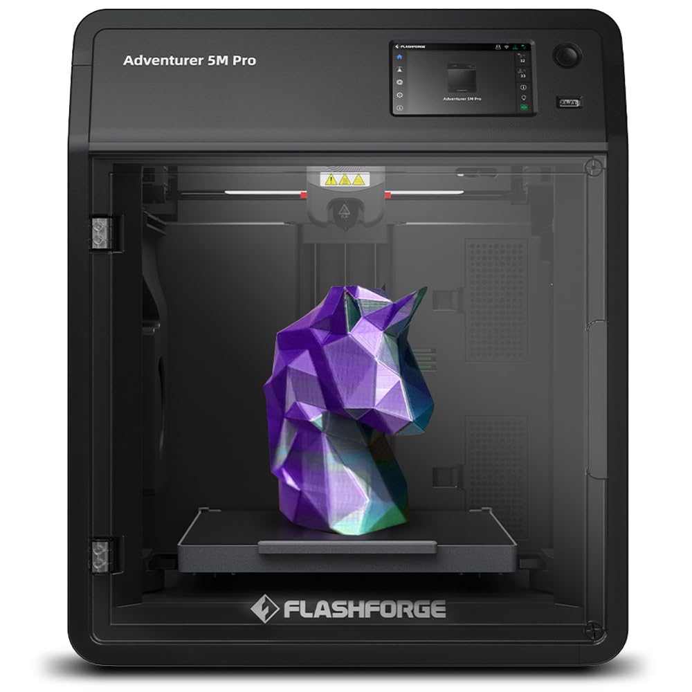 FLASHFORGE AD5M Pro Imprimante 3D, 600mm/s Haute Vitesse Pr¨¦cision, Calibrage Pleinement-Auto avec 0,40,6mm Buses, Structure CoreXY Auxiliaire Chambre Refroidir, ¡Ü50dB Impression Silencieuse(Noir Ou Argent)