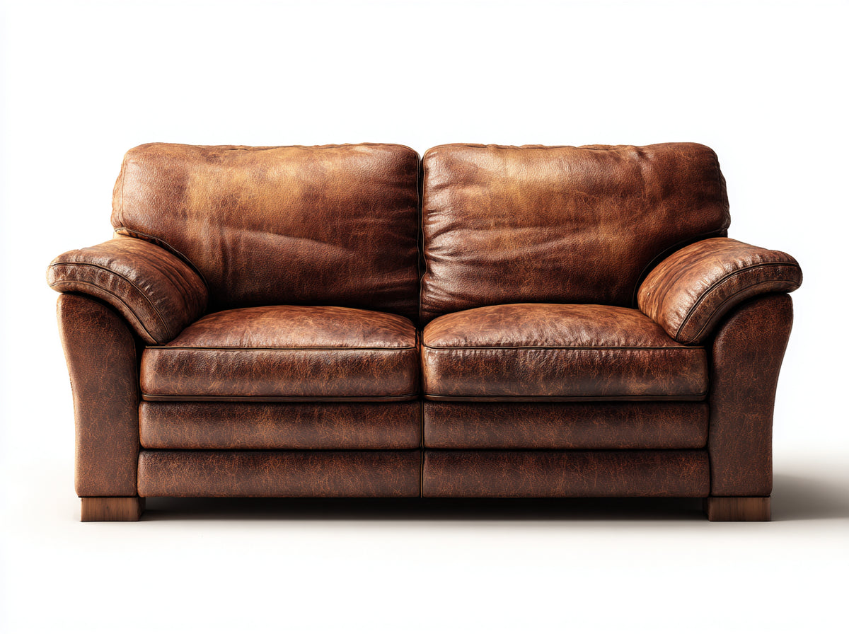 Canap¨¦ 2 places similicuir 150x90x85 cm - marron - design moderne(Marron)