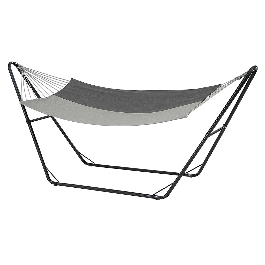Hamac en polyester avec support en acier gris(Gris)