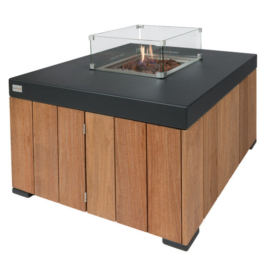 Easyfires Coral Vuurtafel Vierkant(Propaangas/RAL 7021 (antraciet))