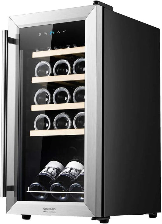Cecotec cave ¨¤ vin GrandSommelier 15 bouteilles, INOX, silencieuse, classe A