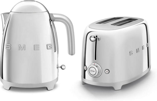 Smeg KFL03SSUK et TSF01SSUK ¨C Bouilloire chrom¨¦e et grille-pain deux tranches ¨C Mod¨¨le Kettle 2017