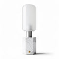 Lampe en marbre avec abat-jour en verre opale dimensions 15 x 15 x 35cm
