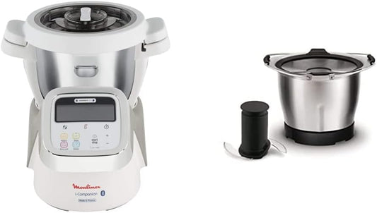 Moulinex i-Companion XL Edition Patisserie, 1550 W, Recettes illimit¨¦es, Temp¨¦rature entre 30¡ã et 150¡ã, Capacit¨¦ utile 3 L (10 pers), 12 accessoires dont 6 de patisserie, Fabriqu¨¦ en France HF90E700(Bol non XL : 6/8 personnes/+ Mini Bol de Cuisson)
