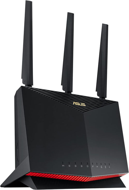 ASUS RT-AX86U Pro - Routeur Gaming AX5700 Wi-FI 6, Double Bande, Mode Gaming Mobile, AiProtection Pro Gratuit ¨¤ Vie, AiMesh, Port 2.5G, Port Gaming, Adaptive QoQ et redirection de Port(Noir/Rouge)