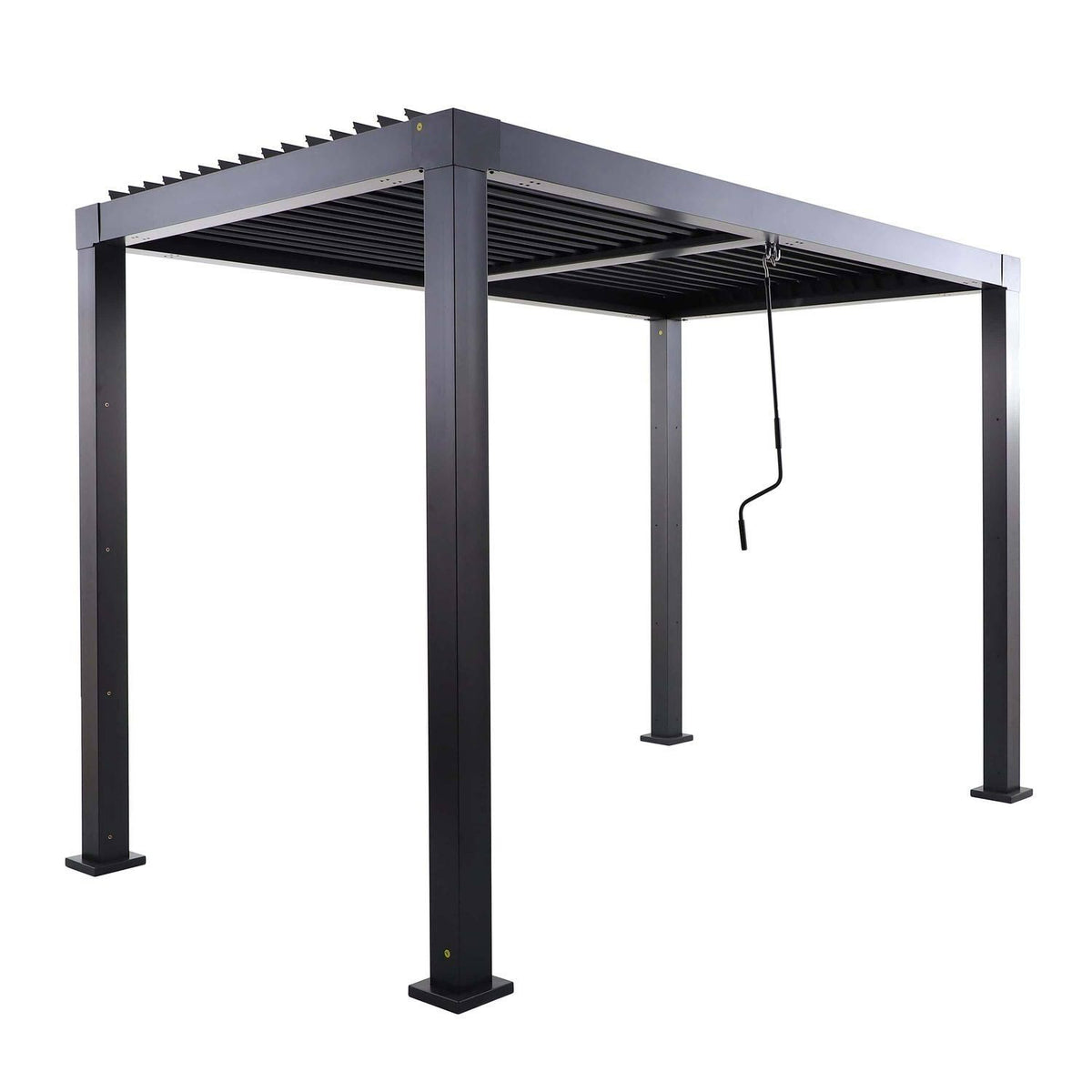 Pergola bioclimatique autoportante NATERIAL Clima alu gris anthracite(Gris Anthracite)