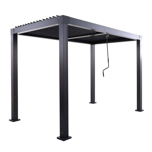 Pergola bioclimatique autoportante NATERIAL Clima alu gris anthracite(Gris Anthracite)