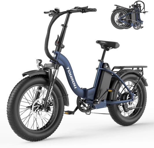 Touroll S2 v¨¦lo ¨¦lectrique pliable fat bike 20, 48V 15Ah, 150km, 7 vitesses