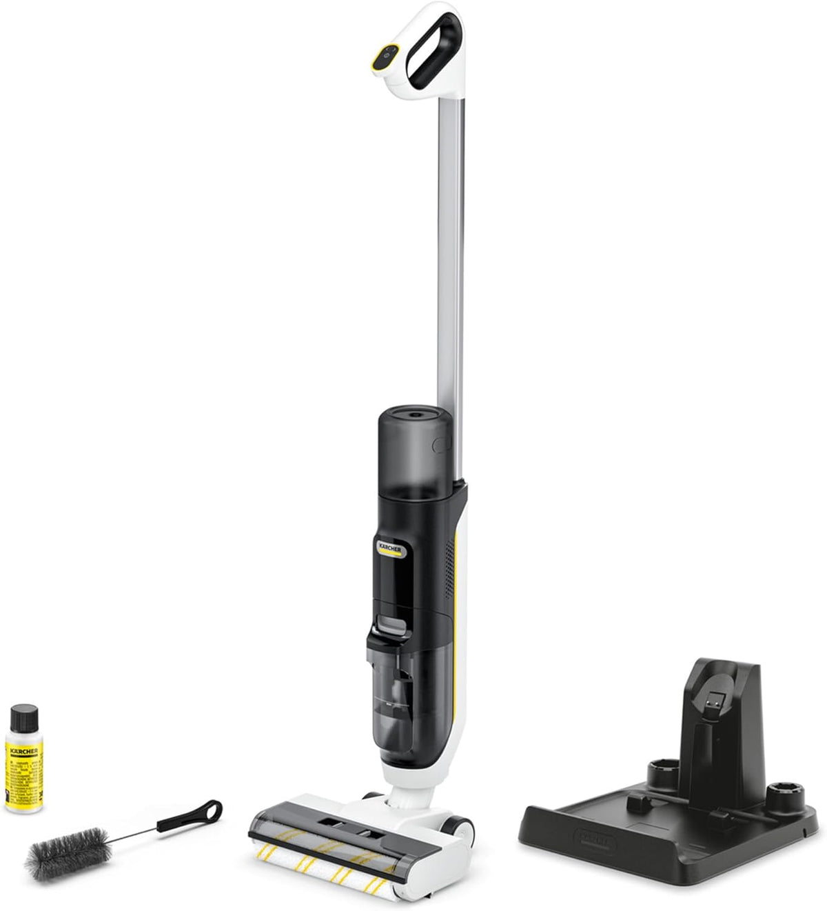 K?rcher Aspirateur-Laveur sans Fil FCV 3, avec 3 Modes de Nettoyage, autonomie de la Batterie : Environ 30 Min, Surface de Nettoyage par Charge de la Batterie : Environ 130 m2(Noir/Blanc/Jaune)