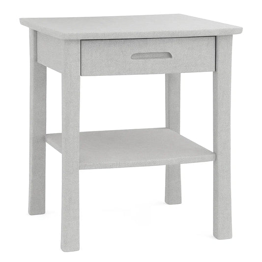Table de chevet en bois avec tiroir et ¨¦tag¨¨re gris(Gris)