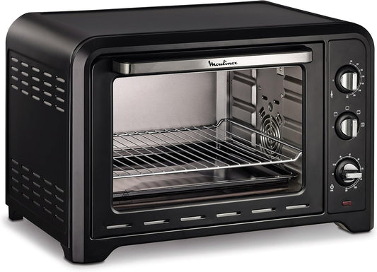 Moulinex Optimo OX484810 Convection Oven, 39 L, 6 Cooking Modes with Thermostat up to 240¡ã and Timer Up to 120 Minutes, Reversible Baking Plate and Grills, Compact Design(39 L)
