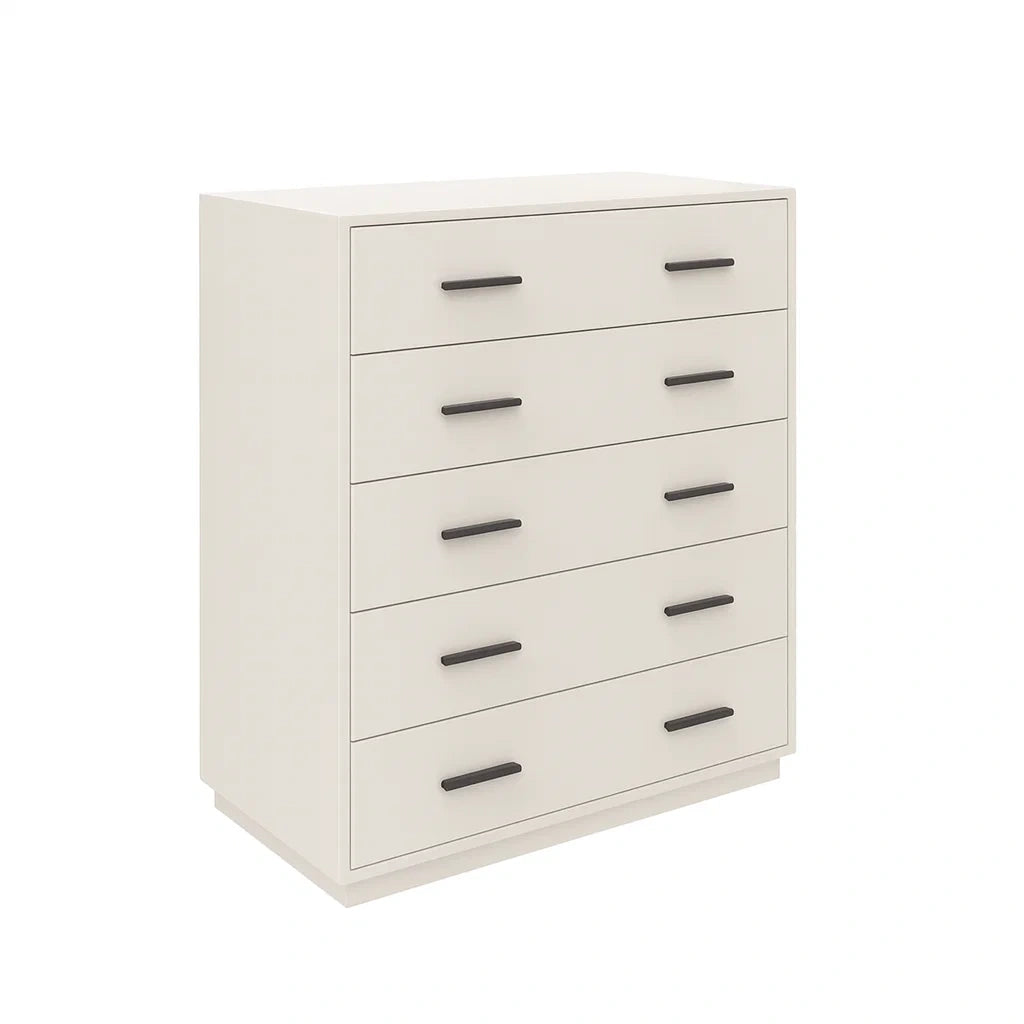 Commode ¨¤ tiroirs 5 tiroirs bois blanc 80x40x100 cm(Blanc)
