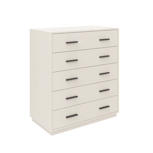 Commode ¨¤ tiroirs 5 tiroirs bois blanc 80x40x100 cm(Blanc)