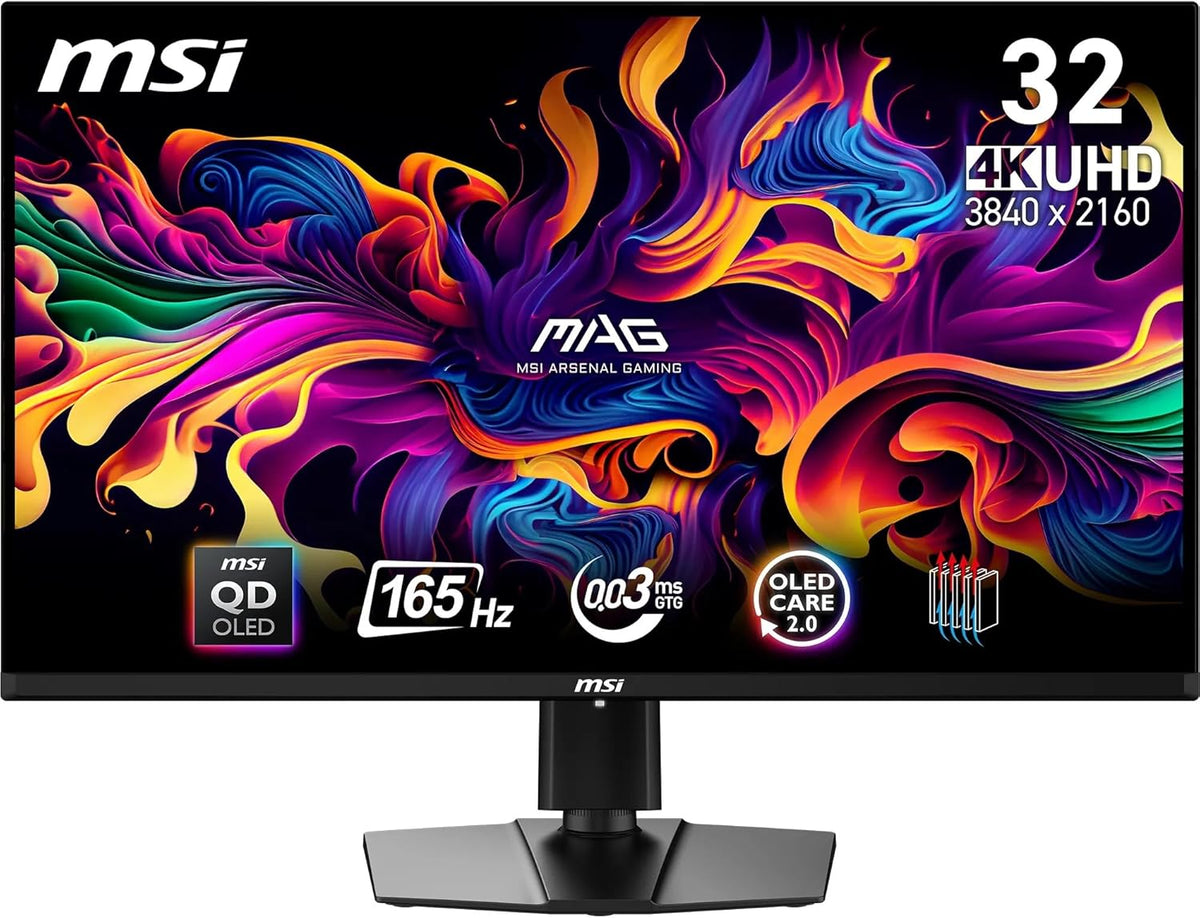MSI MAG 321UP QD-OLED ¨¦cran Plat de PC 80 cm (31.5) 3840 x 2160 Pixels 4K Ultra HD Noir(Noir)