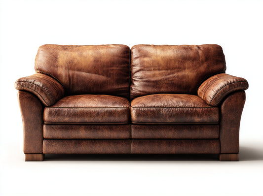 Canap¨¦ 2 places similicuir 150x90x85 cm - marron - design moderne(Marron)